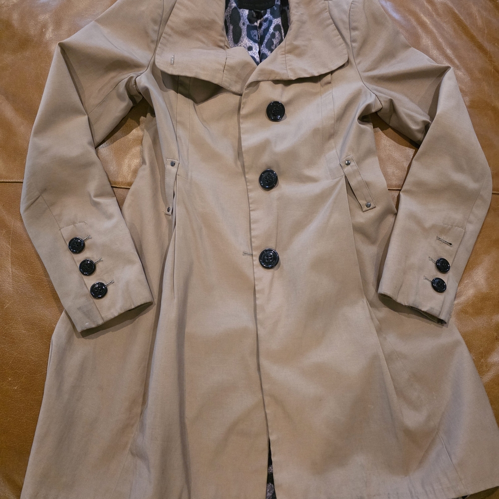 Steve Madden Tan and Black Animal Print Lining Coat